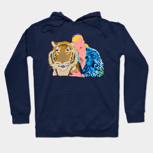 Abstract Tiger and Man Hoodie